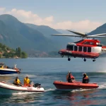 Turista olandese disperso nel lago di Como dopo il tuffo per raggiungere il figlio
